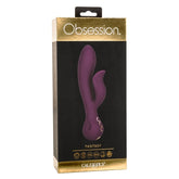 Obsession Fantasy Purple Silicone Dual Vibrator with 10 Vibration Functions and Gold Plated Decor Vibrators - G Spot